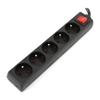 Počítač Platinet OMEGA Prodlužovací zásuvková lišta s 5 zásuvkami WITH BASIC SURGE PROTECTION 1.5M 16A 5 SOCKET TYPE E FRENCH BLACK OL5F15