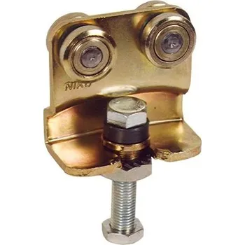 Garážová vrata vozík dvoukolečkový pro posuvná a skládací vrata - kladka dvojitá horizontálně otočná do profilu 30 x 28 x 1,75 mm pro odsuvná nebo skládací vrata a dveře, nosnost 45 kg