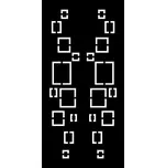 designový plech, laserem vypálený vzor 1009 - ocelový děrovaný plech, designová výplň, rozměr 1000 x 2000 x 2 mm, bez povrchové úpravy