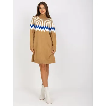 Dámské šaty Dámské šaty LC SK 0098 okrové jedna velikost