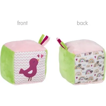 Goki Textilní motorická kostka - Ptáček / Duha