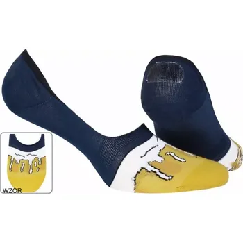 Pánské vzorované ponožky se silikonem Námořnictvo 43-46