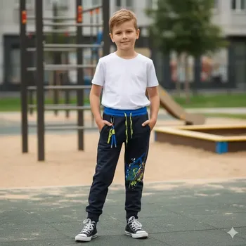 Chlapecké tepláky Kugo MT1736 tmavě modré