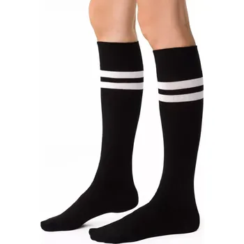 Dámské punčochy Dámské vzorované podkolenky 072 černá 38-40