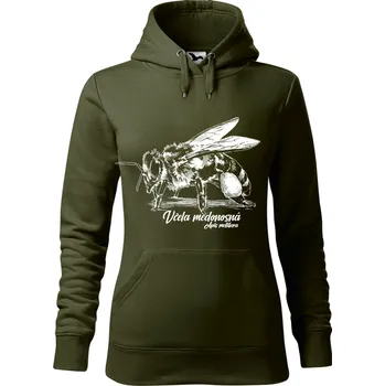Dámská mikina Mikina - Včela medonosná Barva: Military (69), Velikost: XXL, Střih: Dámské