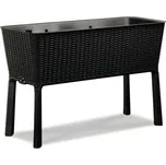 Vyvýšený záhon Keter Easy Grow / plast / ratanový vzhled / indikátor hladiny vody / černá