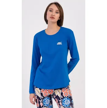 Pánská móda Dámské pyžamo dlouhé Květy světle lososová L