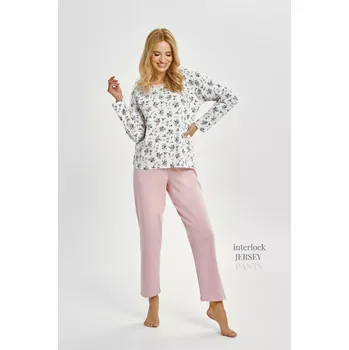 3451 DÁMSKÉ DLOUHÉ PYŽAMO MARTINA M-XL bílá XL