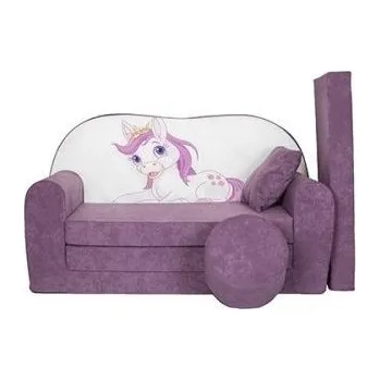 Pohovka Dětská pohovka KONÍK - fialová