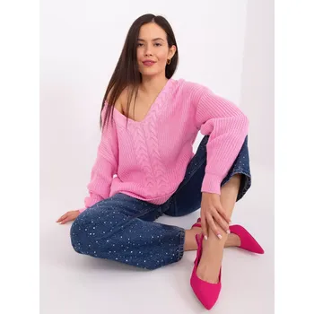 Dámský svetr BA SW 8028 jumper.77 růžová jedna velikost