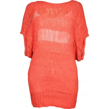 Dámský svetr ONLY svetr OVERSIZE pink PLETENÝ TOP _ L