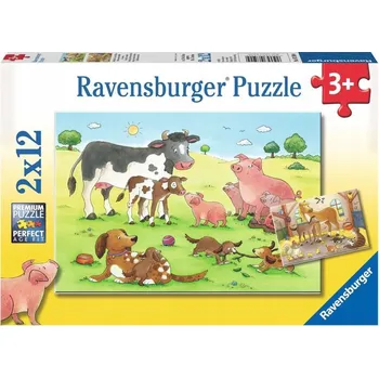 Puzzle Puzzle Ravensburger 12 dílků Ravensburger Puzzle Zvířecí farma 2x12 dílků