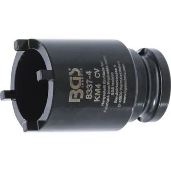 Gola hlavice Nástrčná hlavice 1/2" na matice se zářezy KM4, vnější čepy - BGS 8337-4