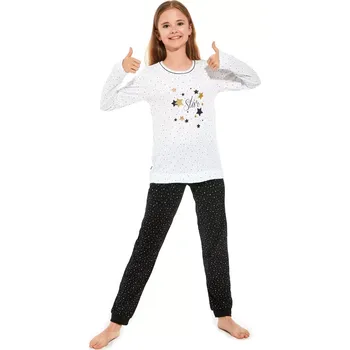 Pánské pyžamo Dívčí pyžamo 958/156 Star - CORNETTE Bílá 110/116