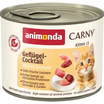 Krmivo pro kočku Animonda Carny Kitten drůbeží koktejl 12 × 200 g