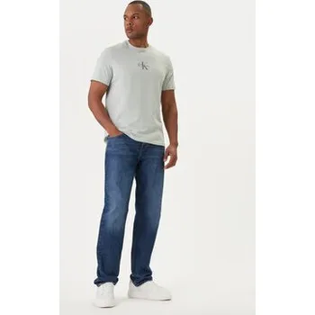 Pánská móda Calvin Klein Jeans T-Shirt LV04RB866G Zelená Regular Fit L