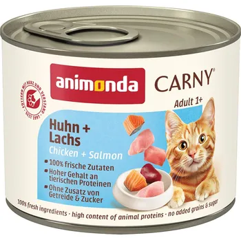 Krmivo pro kočku Animonda Carny Adult Kuřecí a losos, 200g konzervy 6x200g