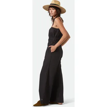 Dámské kalhoty BRIXTON kalhoty - Eden Smocked Jumpsuit Black (BLACK) velikost: XS
