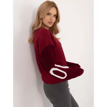 Dámská mikina MI BL mikina M5975.26P bordó jedna velikost