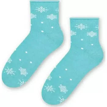 Pánské ponožky Dámské vzorované ponožky 099 máta 35-37