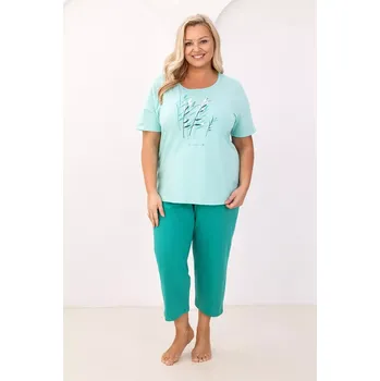 Pánská móda Pyžamo Regina 740 cr/r 2XL-3XL W26 dámské zelená 3xl