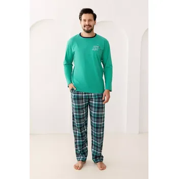 Pánská móda Pánské pyžamo Regina 507 délka/r 2XL zelená XXL