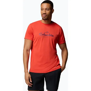 Pánské oblečení Pánské tričko Columbia Zero Rules Light Graphic Crew super sonic/scripted peaks