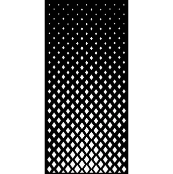 Plech designový plech, laserem vypálený vzor 9010 - ocelový děrovaný plech, designová výplň, rozměr 1000 x 2000 x 2,5 mm, bez povrchové úpravy