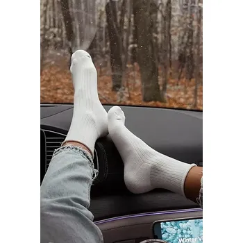 Pánské ponožky Ponožky Milena Unique 0071-005 Semi-fleece Backless 35-41 ecru 2 38-41