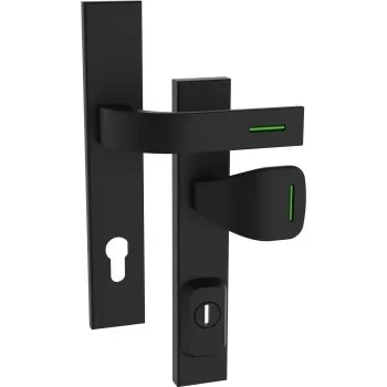 Dveřní kování Bezpečnostní kování - RN1 FONDI LUMINO černá - Černá RAL 9005, 38-50