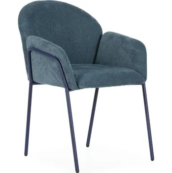 Jídelní židle Modrá čalouněná jídelní křesla v sadě 2 ks Aslin – MOME ID_1820942