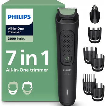 Strojek na vlasy Philips Multigroom Series 3000 holicí strojek a zastřihovač vlasů, vousů a chloupků 8v1