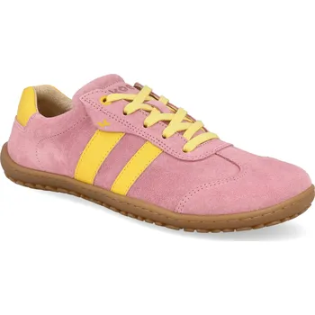 Dámské tenisky Barefoot dámské tenisky Koel - Ila Suede Blossom růžové/žluté proužky Velikost: 39