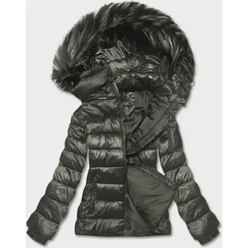 Dámská bunda Krátká dámská zimní bunda v khaki barvě (YP-20129-6) odstíny zelené L (40)