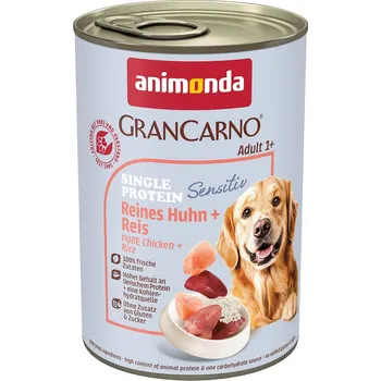 Krmivo pro psa Animonda GranCarno Adult Sensitiv čisté kuřecí maso + rýže 6x400g