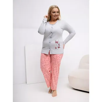 Pánské pyžamo Pyžamo DU PI FP 509.99P šedé 4XL