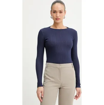 Pánské tričko Bavlněné tričko s dlouhým rukávem MAX&Co. MCOTRIONFO 2616941021200 námořnická modř 59X, vel. M