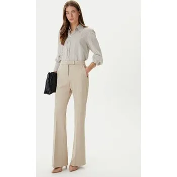 Dámské kalhoty BOSS Kalhoty z materiálu Talia4 50551907 Béžová Relaxed Fit 38