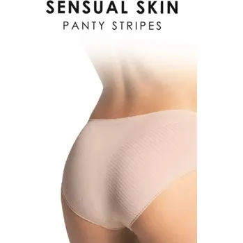 Kalhotky Dámské kalhotky - PANTY STRIPES SENSUAL SKIN černá XL