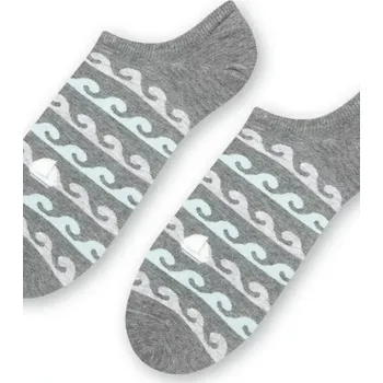 Pánské oblečení PÁNSKÁ NÁMOŘNÍ OBUV 117 MELANŽOVĚ ŠEDÁ 41-43