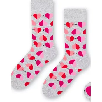 Pánské valentýnské ponožky 136 M.světle šedá 44-46