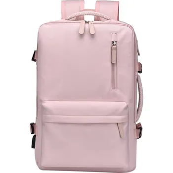 Městský batoh VSECHNONAMOBIL 87535 VSECHNONAMOBIL PV24 Cestovní batoh s přihrádkou na notebook růžový