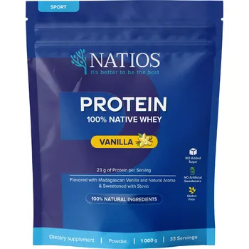 Protein NATIOS Native Whey Protein, Vanilka, 1000 g