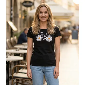 Dámské tričko Dámské triko s krátkým rukávem ALW184/PUSTA ČERNÁ L