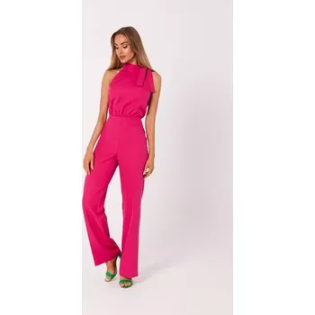 Dámský overall M746 Kombinéza se zavazováním za krkem - fuchsiová EU L