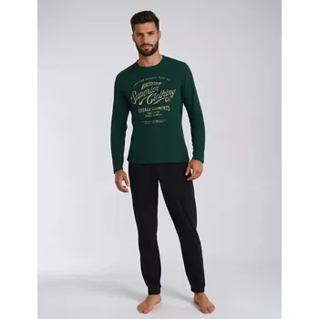Pánská móda Pyžamo Imress 40952-79X Tmavě zelená a černá - Henderson XL