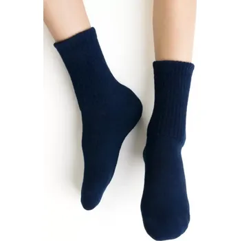 Dívčí oblečení DĚTSKÉ FROTÉ PONOŽKY 020 tmavě modrá 29-31