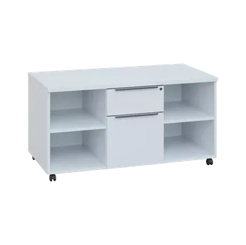 Zásuvkový kontejner SIK - 42NZ kontejner pojízdný, zásuvky/nika, deska 18 mm, centrální zámek, bílá