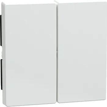 vypínač Dvojitá klapka, Merten System M, active white, termoplast lesklý 432525