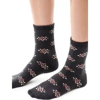 Dámské froté ponožky 123 GRAFITOVÁ MELANŽ 35-37